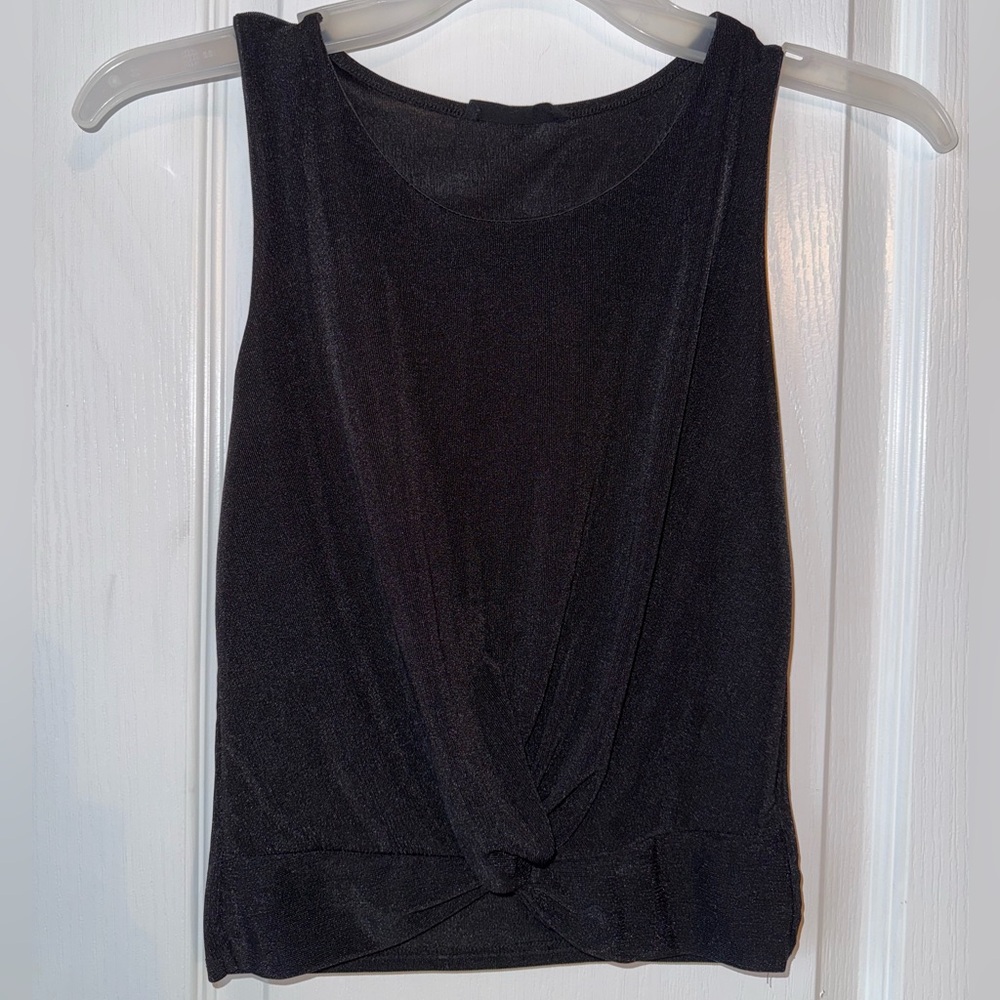 21 Saints Black Knot Front Crop Tank Top Size S